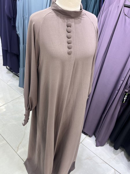 فستان شرعي بأزرار